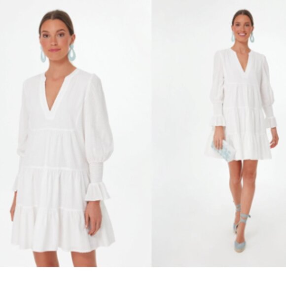 Pomander PlaceNEW White Swiss Dot Kenzo Mini Dress Size XS